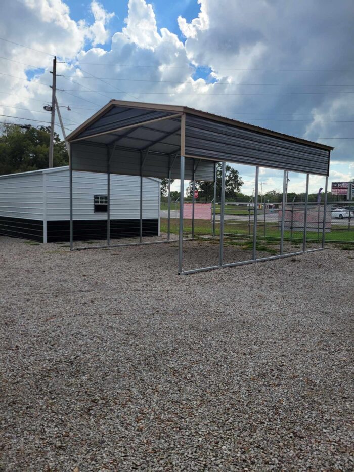 16 x 45 Metal RV Carport Camper - Arkansas, Texas, Oklahoma, Louisiana